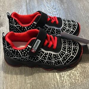 Kids Black and Red Sneakers